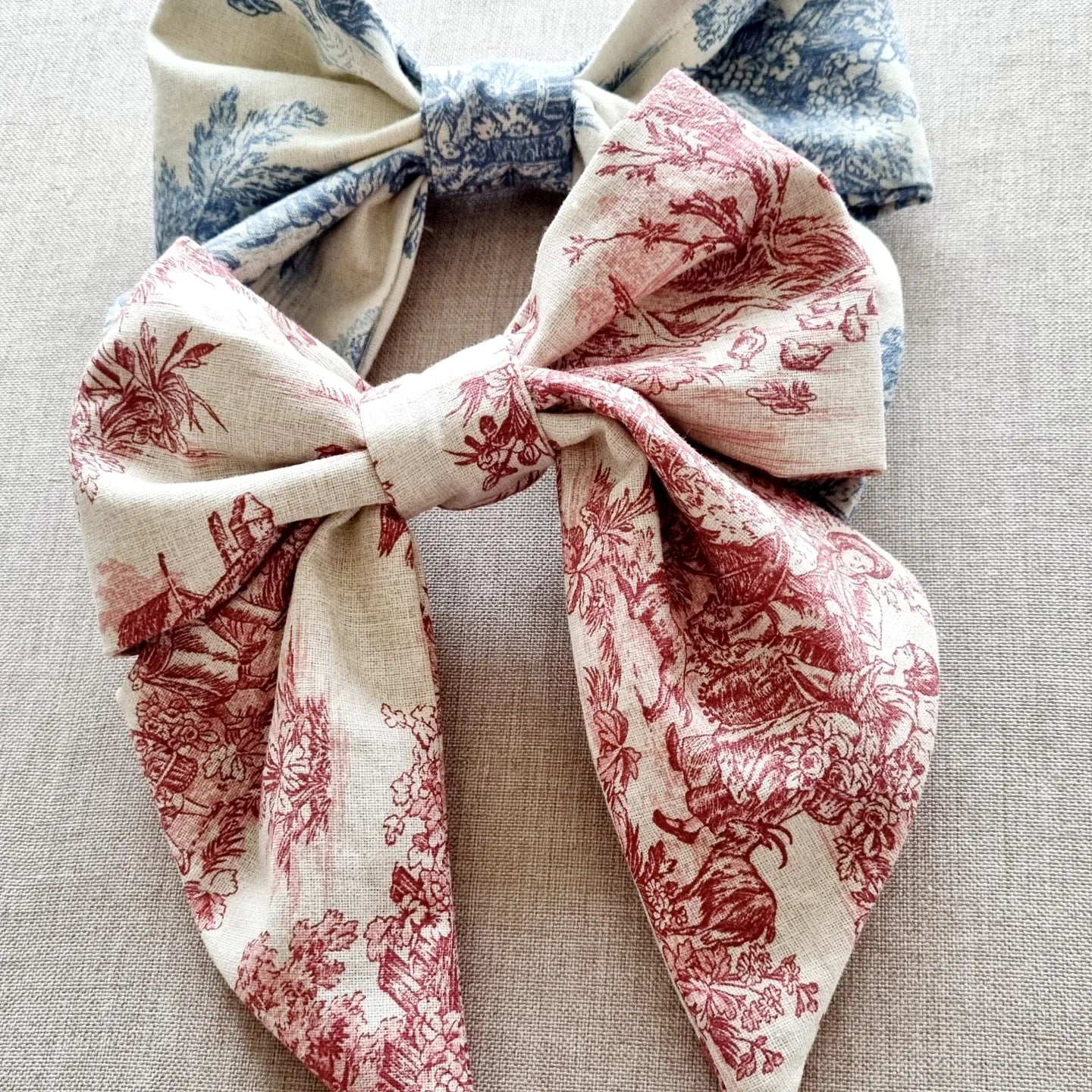 Gros noeud toile de Jouy