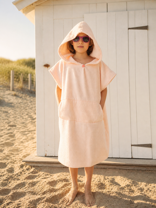 🏖 Kinder-Strandponcho – Frottee-Badeumhang mit Kapuze